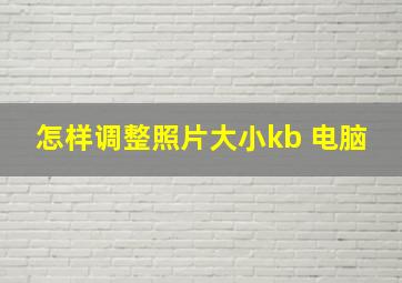 怎样调整照片大小kb 电脑